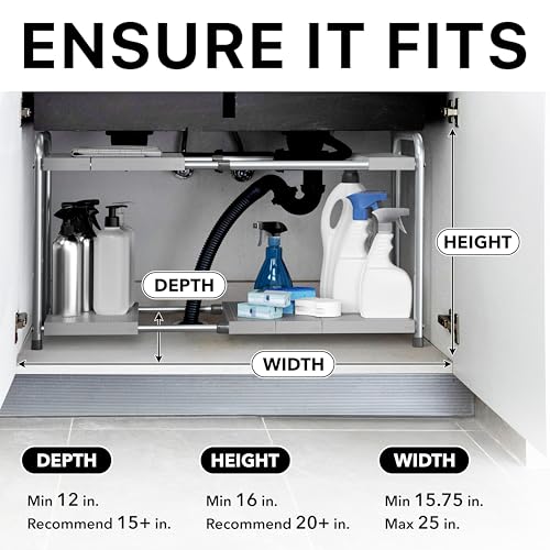 Simple Houseware Under Sink 2-Tier Heavy Duty Expand | All Products - Image 4