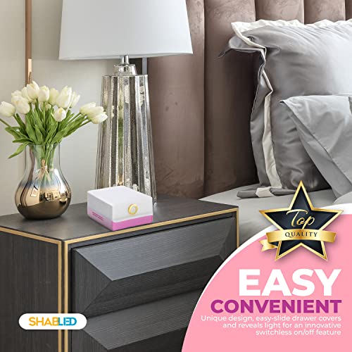 Shabled Bedside Lamp with Drawer – Touch LED Nightstand Lamp - Image 5