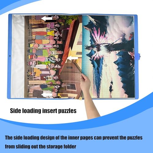 Puzzle Storage Folder for Jigsaw Puzzle, Blue - Image 6