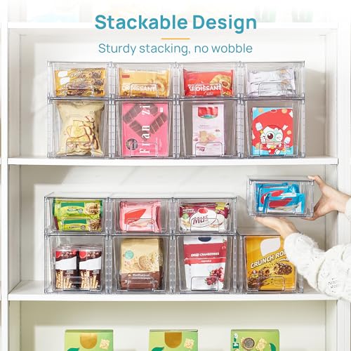 4-Pack Clear Stackable Storage Drawers - Image 5