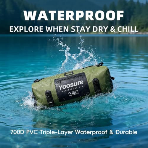 Waterproof Duffel Bag 110L - Marine Dry Bag with 700D PVC - Image 3