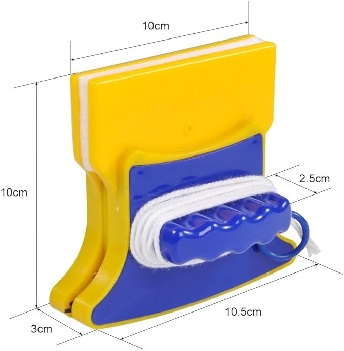 GOTOTOP Magnetic Window Cleaner Tools Double Side Magnetic Glass Cleaner Wiper with 2 Cleaning Cotton for Window