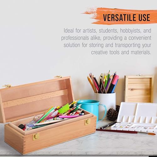 U.S. Art Supply Multi-Function Artist Tool Supply Box - Image 6