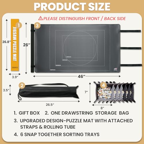 Premium All-in-One Puzzle Mat Roll Up - 46" x 26" Puzzle Mat - Image 4