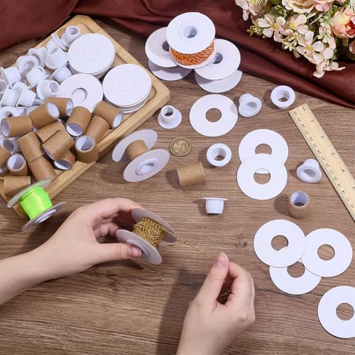 PH PandaHall 30 Sets Empty Paper Thread Spools, White - Image 4