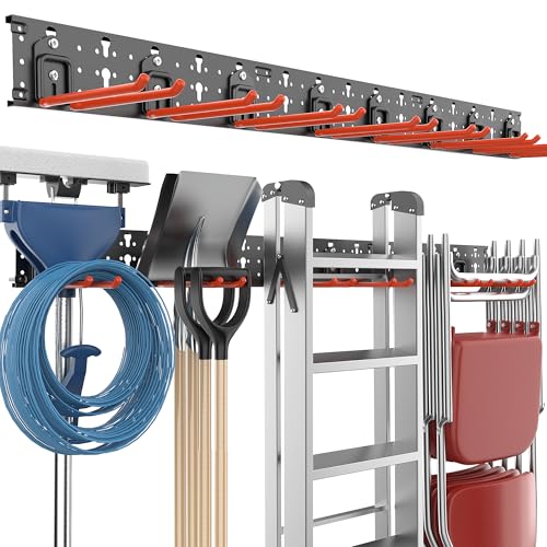 Garage Tool Storage Organizer, Wall Mount Garden Tool Rack - Image 2