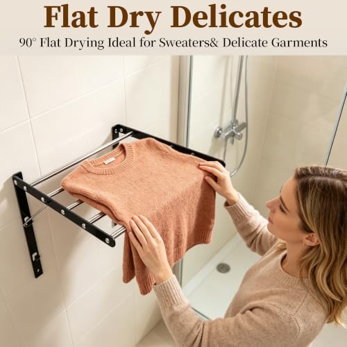 Wall Mounted Drying Rack, Foldable Laundry Rack - Image 5