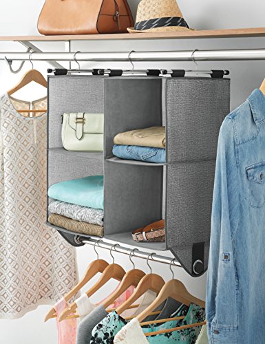 Whitmor 4 Section Fabric Closet Organizer Shelving with Built - Image 3
