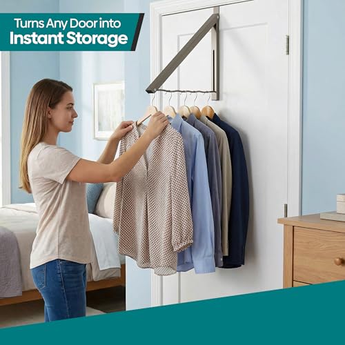 HOLDN’ STORAGE Over The Door Hanger, Single Foldable Rack - Image 3