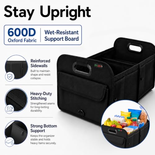 PAT SAM'S Car Trunk Organizer for SUV, Collapsible Storage - Image 4