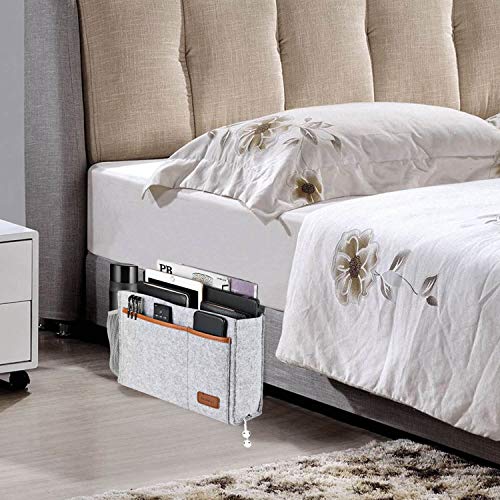 Bedside Caddy, Felt Bed Storage Organizer Hanging Bag Holder - Image 4