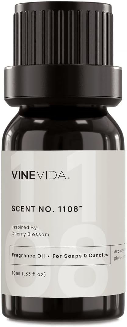 VINEVIDA [0.33oz] Cherry Blossom Fragrance Oil for Candle Making and Soap Making - Premium Candle Scents for Soy Candles