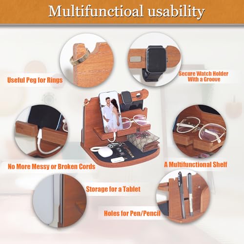 Krismax Wood Phone Docking Station for Men,Husband - Image 5