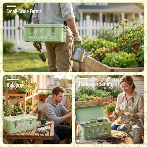 Seed Storage Organizer with Strap, 10 Large & 30 Small Bottles - Image 8