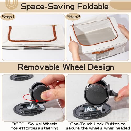 Under Bed Storage Organizer with Wheels | Home Organization - Image 6