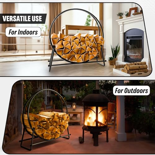 41in Firewood Rack, 400lbs Load Capacity - Image 5