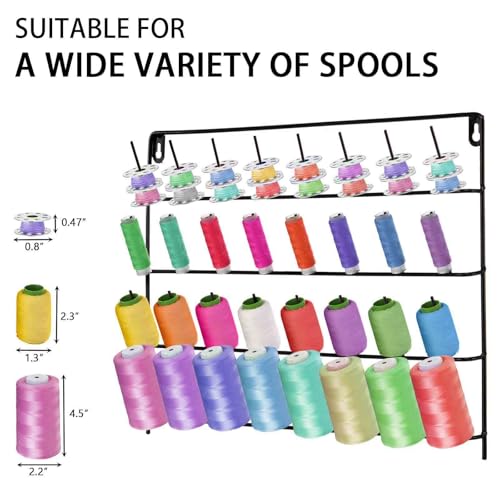 Tosnail 2 Pack 32 Spools Metal Thread Holder, Large Racks - Image 4