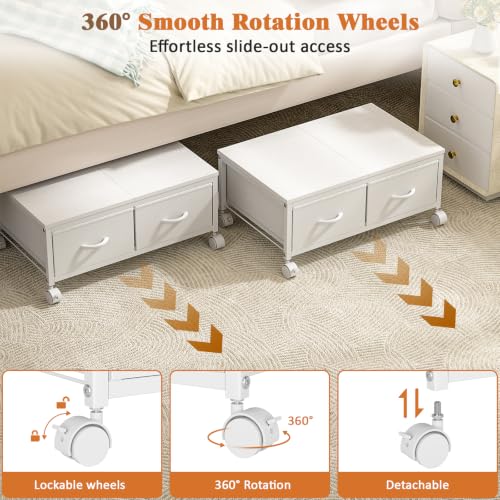 2 Pack Under Bed Storage with Wheels, UnderBed Storage - Image 5