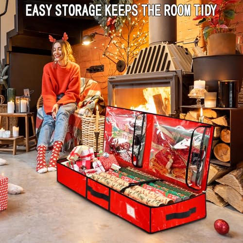 Wrapping Paper Organizer Storage Container for Christmas Holiday - Image 7