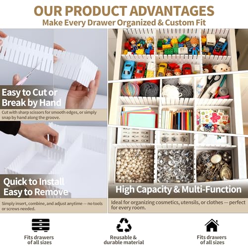 Adjustable Drawer Dividers, Cut-to-Fit DIY Organizer | All Products - Image 6