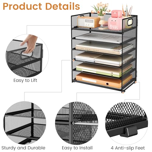 6 Tier Paper Organizer with Handle,Construction Teac | All Products - Image 6