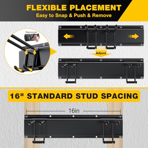 Garage Tool Organizer Wall Mount with 32 inches Rails | Garage Storage - Image 4