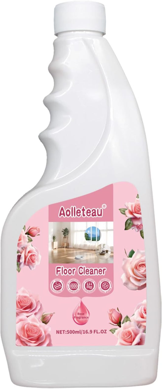 Robot Mop Cleaning Solution Concentrate Compatible with Robot Mops, Wet Dry Vacuums for Roborock, Tineco, Dreame, Narwal, Shark, Bissell Mops, 16.9 FL.oz, Dilution Ratio 1:200, Rose Scent