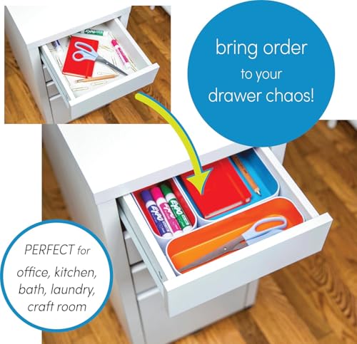 Three by Three Seattle Metal Drawer Organizer Tray Set, 6-Pc - Image 3
