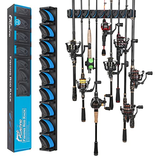 PLUSINNO V9 Vertical Fishing Rod Holder, Wall Mounted | Garage Storage - Image 2