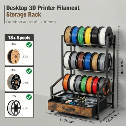 3D Printer Filament Storage Rack with Fabric Drawer - Image 4