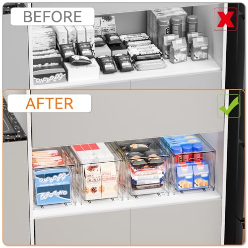 4 Pack Large Stackable Storage Drawers,11″Deep Under - Image 6
