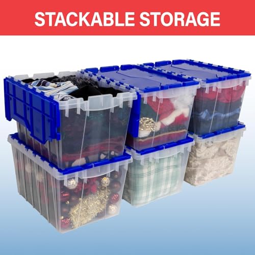 Akro-Mils 66486RDGRN 12-Gallon Plastic Stackable Storage - Image 6