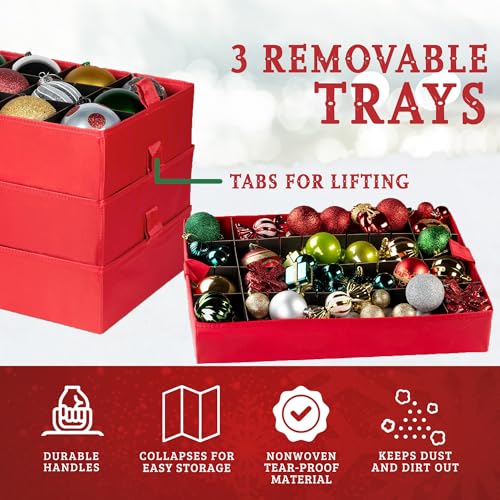 Christmas Ornament Storage Container,Box Stores Up to 54 - Image 4