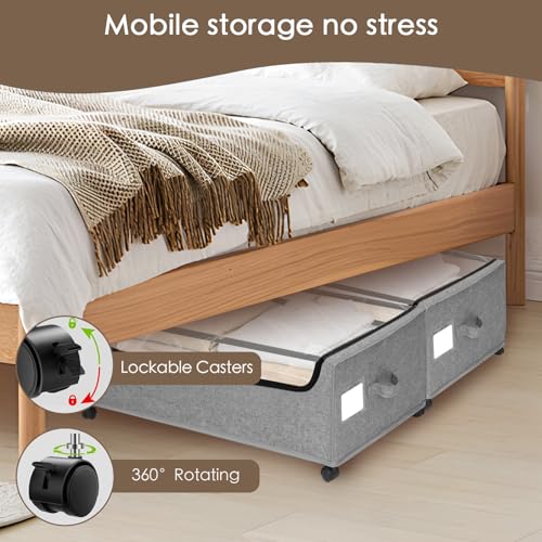 Under Bed Storage with Wheels, 2-Pack Under the Bed - Image 5