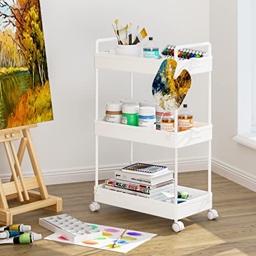 Ronlap 3 Tier Slim Rolling Storage Cart with Wheels Utility - Image 7