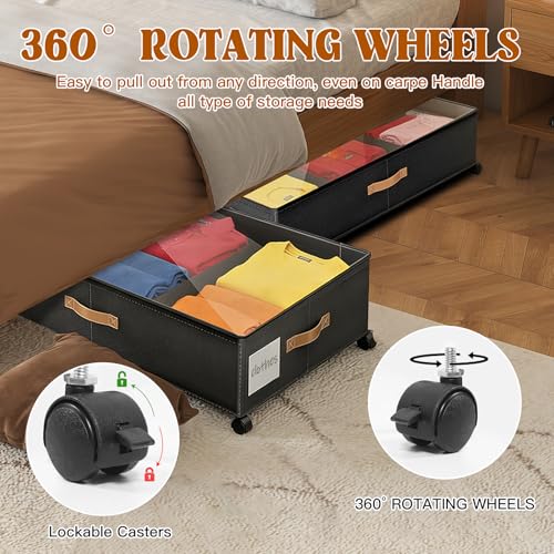 Under Bed Storage with Wheels, Rolling Under Bed Storage - Image 4