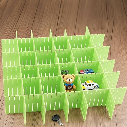 ZOENHOU 60 PCS Green Drawer Dividers, 12.6 x 2.8 Inch - Image 7