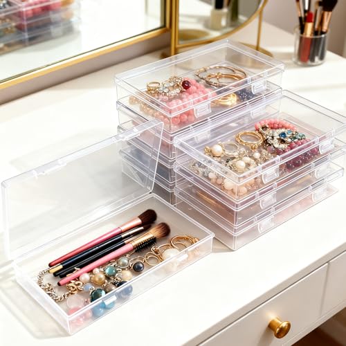 8 Pack Rectangular Clear Plastic Storage Containers - Image 4