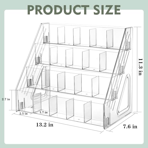 Sticker Display Stand, 4-Tier Acrylic Bookmark Holder Organizer - Image 4