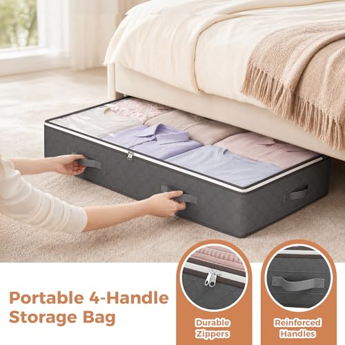 Budding Joy 95L Under Bed Storage Containers, 4 Pack Closet - Image 5