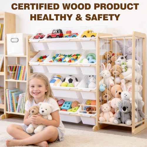Kids Toy Storage Organizer with Bookshelf and Stuffed - Image 5