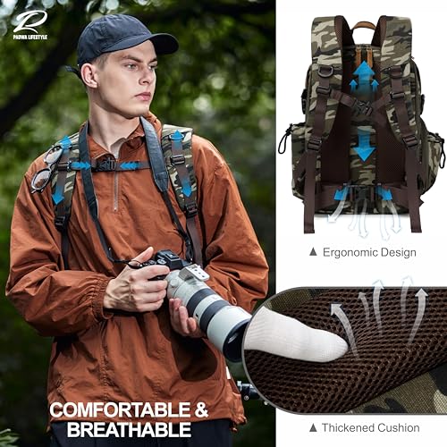 Padwa Lifestyle Camouflage Canvas Camera Backpack - | All Products - Image 7