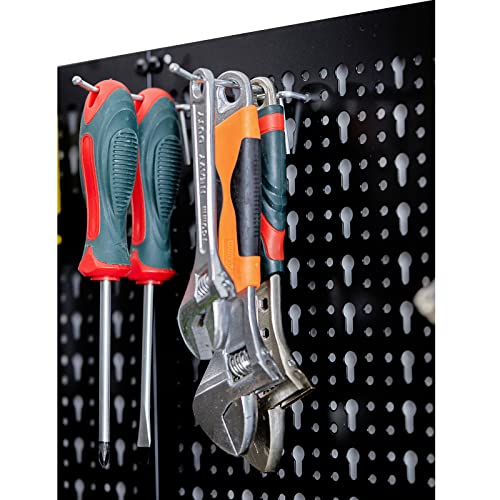 Peg Board Wall Organizer 4 ft. Metal Garage Wall Pegboard - Image 3