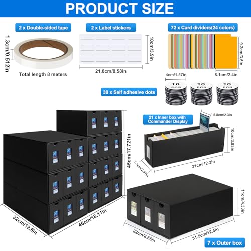 Trading Card Storage Box for 21000+, Card Deck Box for MTG - Image 3