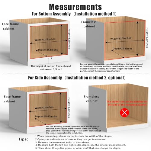 Mulush 32''W x 21''D x 3''H Pull Out Cabinet Drawer | All Products - Image 5