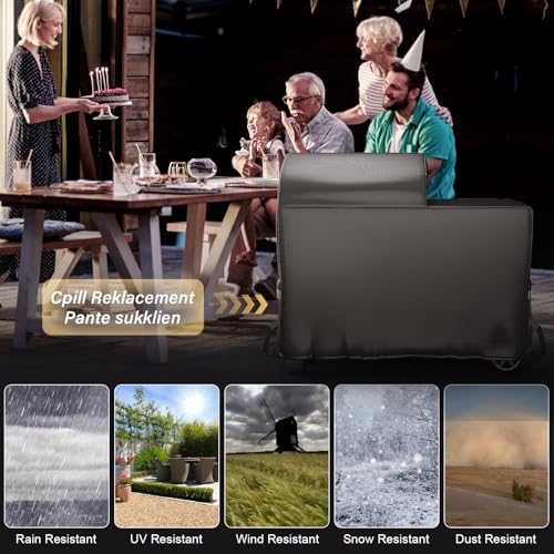 Utheer Grill Cover for Traeger Woodridge BAC761 TFB86MLH, 600D - Image 5