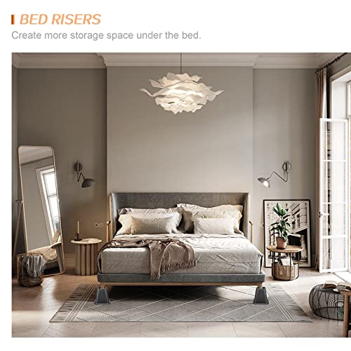 Bed Risers 4 Inch, Heavy Duty Square Furniture Frame | All Products - Image 8