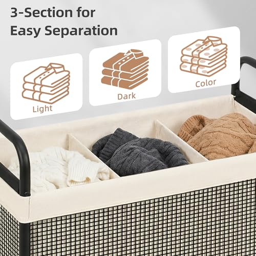 STORAGE MANIAC Rolling Laundry Hamper with Wheels | Home Organization - Image 7