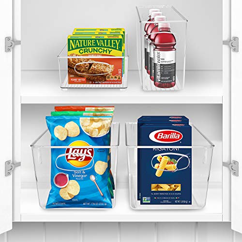 Sorbus Plastic Storage Bins Stackable Clear Pantry Organizer Box - Image 4