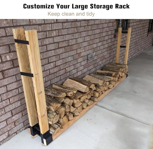 Outdoor Firewood Rack Bracket Kit for 2x4 lumber, Black, 1 Pair - Image 7